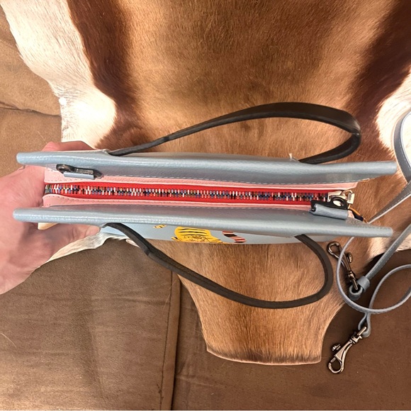 🆕 🌀 min & mon • blue Vali Crossbody with hand painted tiger 🐅 & snake 🐍 - Picture 9 of 15